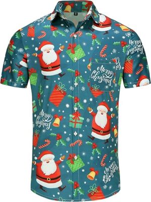 2025 Christmas Cheerful Holiday Pattern Hawaiian Shirt
