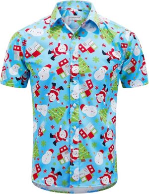 2025 Christmas Hawaiian Shirt &ndash; Button Down Santa Vacation Shirt