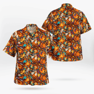 Tropical Fire Pokemon Hawaiian Shirt