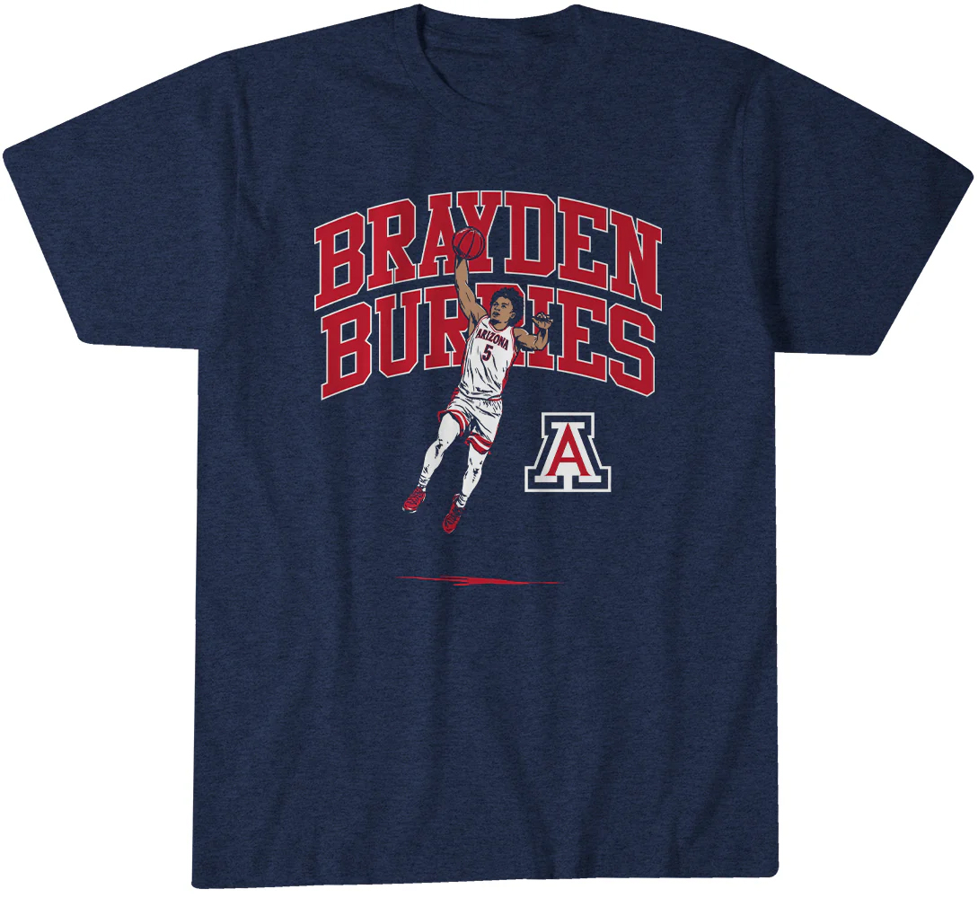 Arizona Basketball Air Brayden Burries T-Shirt 1 Arizona Basketball Air Brayden Burries T-Shirt