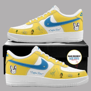 Bad Bunny Debi Tirar Mas Fotos World Tour 2026 Custom Name Air Force 1 Shoes Sneakers