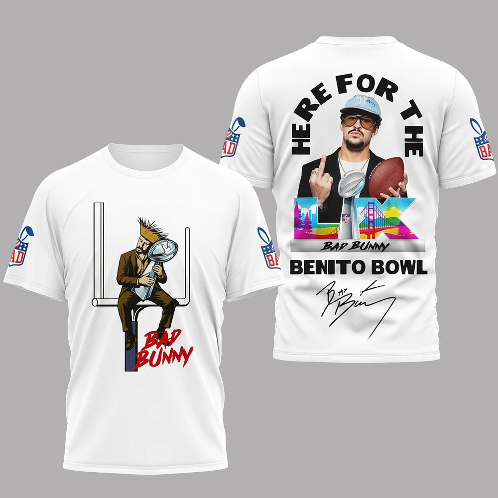 Bad Bunny Here For The Benito Bowl 2026 T-Shirt 1 Bad Bunny Here For The Benito Bowl 2026 T-Shirt