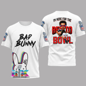 Bad Bunny Super Bowl Im Here For The Benito Bowl T-Shirt 2026