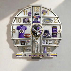 Baltimore Ravens Home Decorative 3D Wall Clock