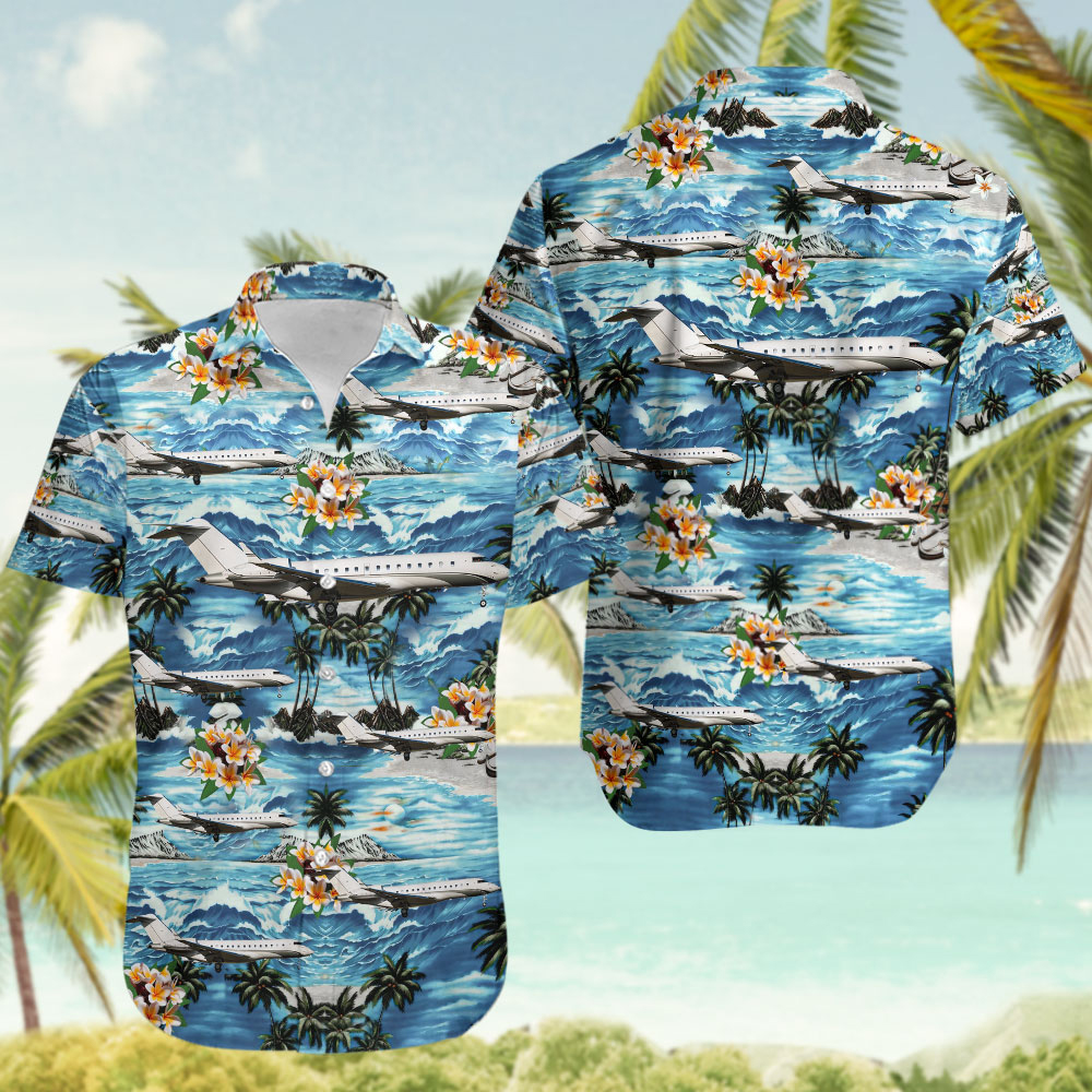 Bombardier Global 5000 Hawaiian Shirt 1 Bombardier Global 5000 Hawaiian Shirt