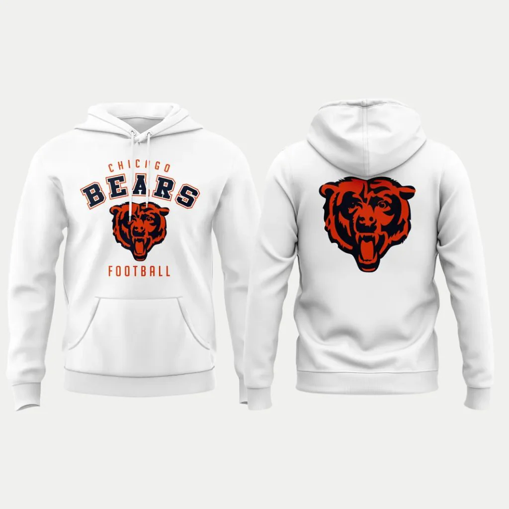 Brian Urlacher Chicago Bears Starter White Logo Hoodie 1 Brian Urlacher Chicago Bears Starter White Logo Hoodie