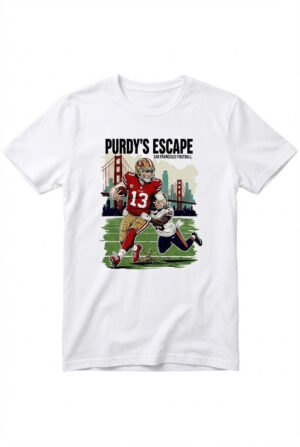Brock Purdy Escape San Francisco 49ers vs Chicago Bears T-Shirt