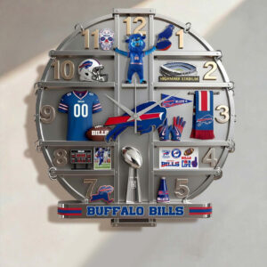 Buffalo Bills Home Decorative 3D Wall Clock