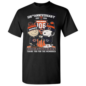 Snoopy X Chicago Bears 106th Anniversary 1920-2026 Thank You For The Memories Shirt