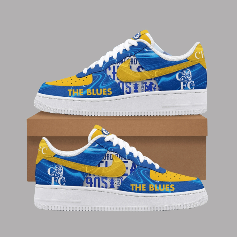 Chelsea FC The Blues Air Force 1 Shoes Sneakers 1 Chelsea FC The Blues Air Force 1 Shoes Sneakers