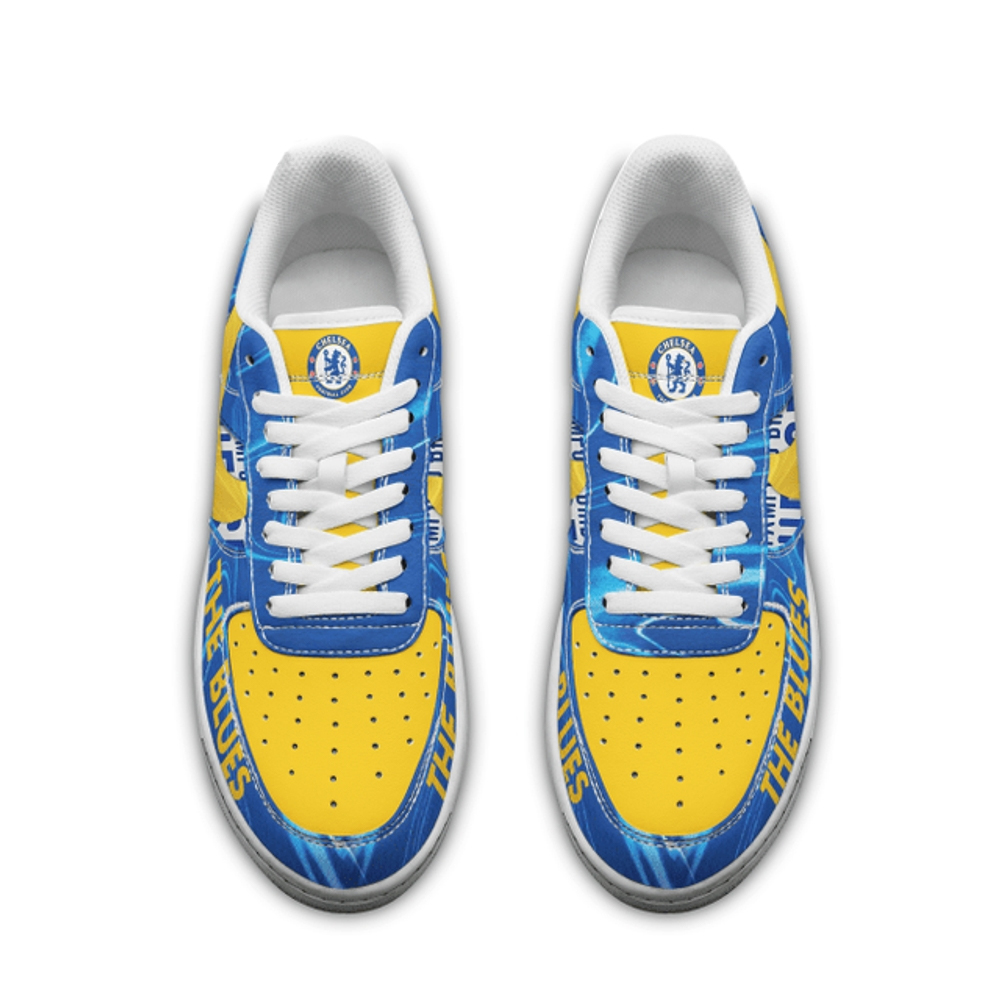 Chelsea FC The Blues Air Force 1 Shoes Sneakers 2 Chelsea FC The Blues Air Force 1 Shoes Sneakers - Image 2
