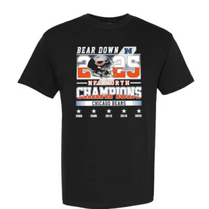 Chicago Bears 2025 NFC North Champions Bear Down Shirt