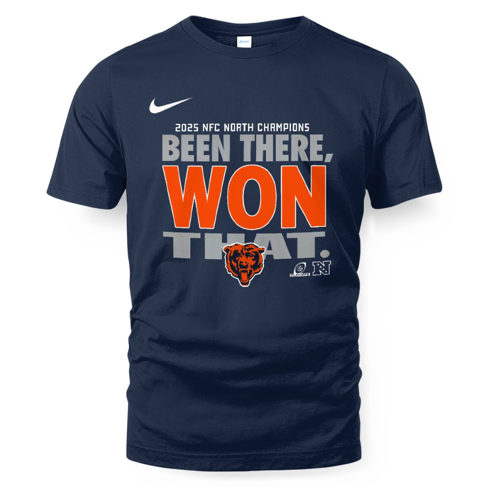 Chicago Bears 2025 NFC North Division Champions Locker Room Shirt 1 Chicago Bears 2025 NFC North Division Champions Locker Room Shirt