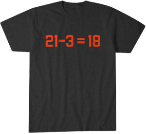 Chicago Bears Caleb Williams 21-3 = 18 T-Shirt