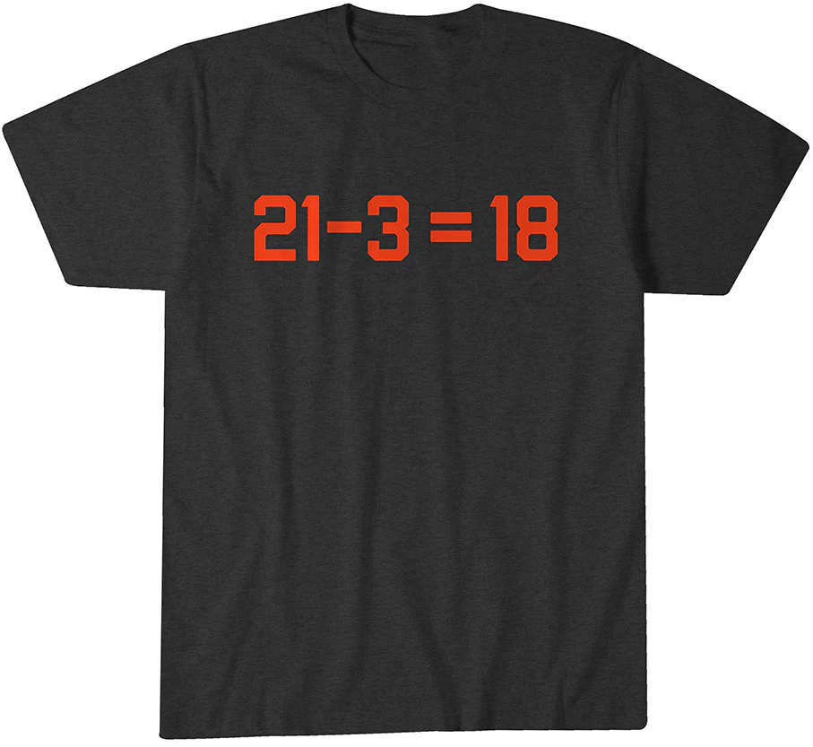 Chicago Bears Caleb Williams 21-3 = 18 T-Shirt 1 Chicago Bears Caleb Williams 21-3 = 18 T-Shirt