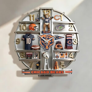 Chicago Bears Football Home Decorative 3D Wall Clock