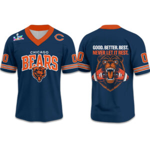 Chicago Bears Good Better Best Never Let It Rest Bowl LX 2026 Football Jersey