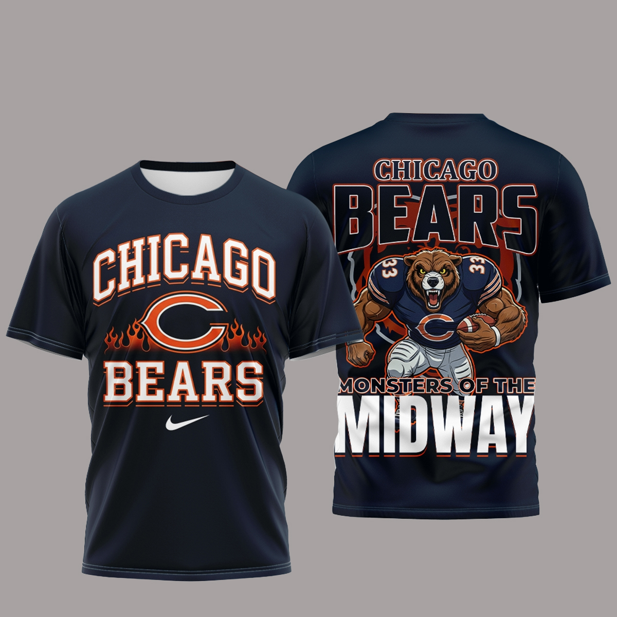 Chicago Bears Monsters Of The Midway T-Shirt 1 Chicago Bears Monsters Of The Midway T-Shirt
