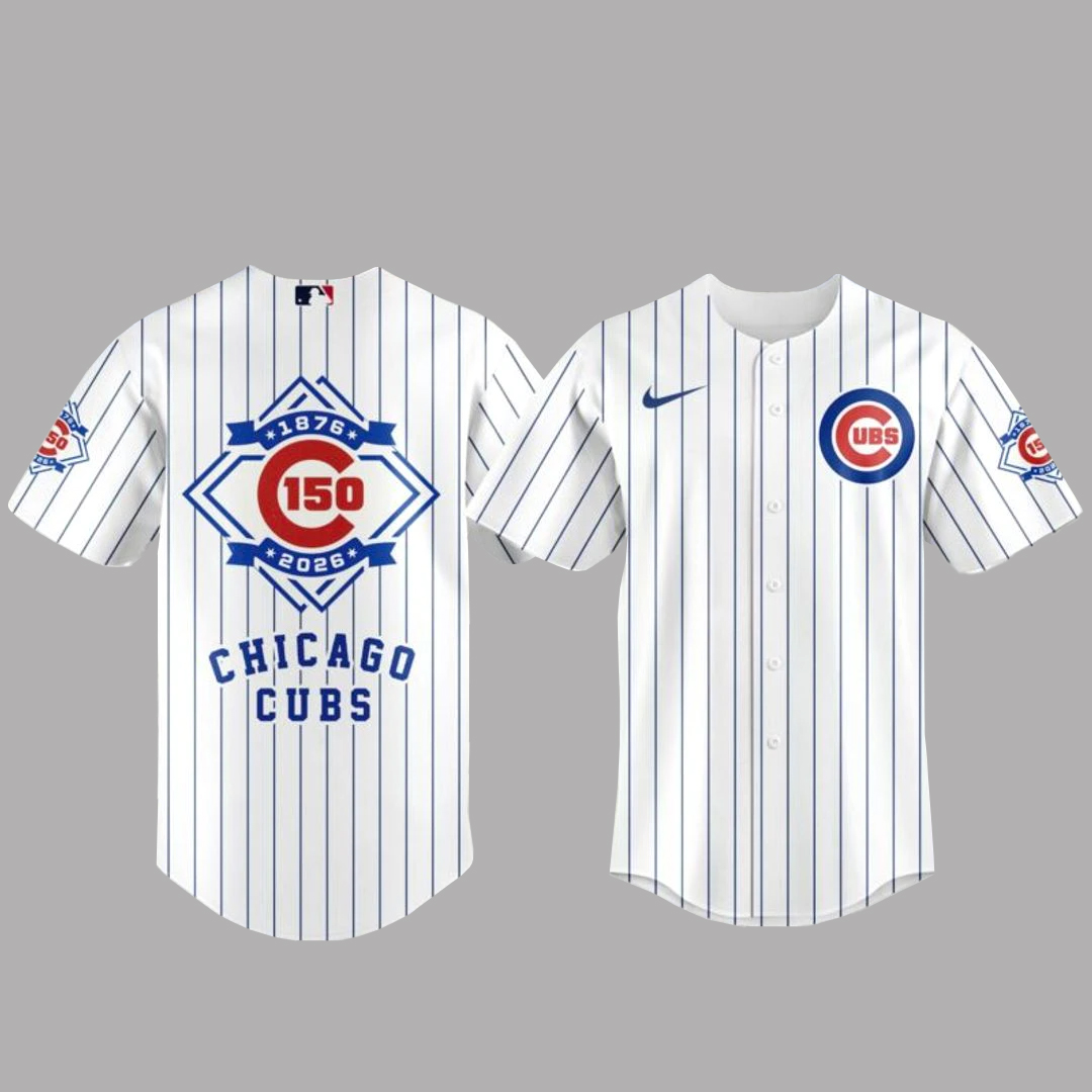 Chicago Cubs 150th Anniversary 1876-2026 Baseball Jersey 1 Chicago Cubs 150th Anniversary 1876-2026 Baseball Jersey
