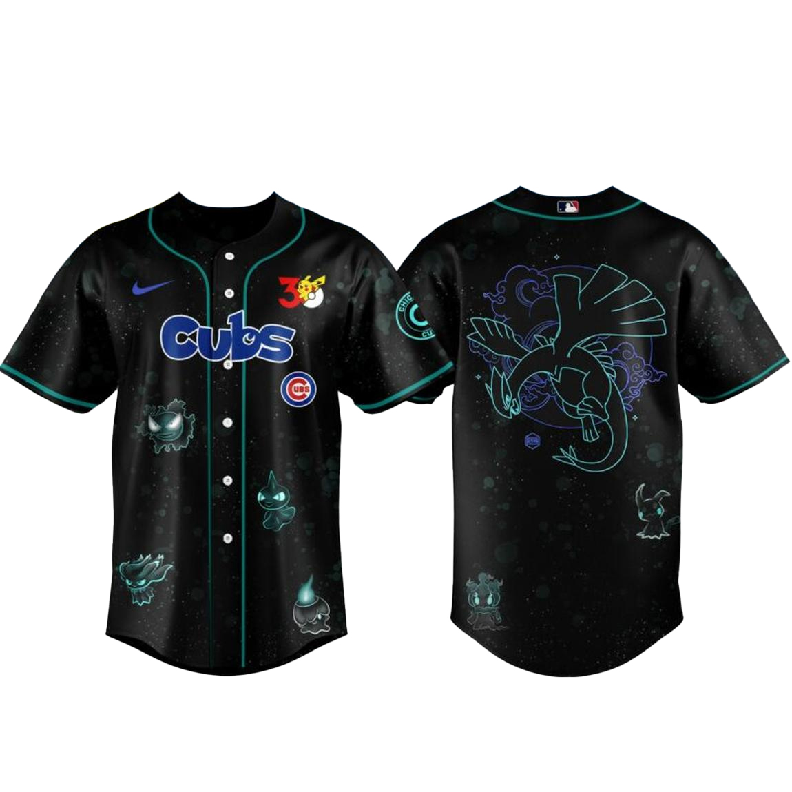 Chicago Cubs Pokemon 30th Anniversary 1996-2026 Baseball Jersey 1 Chicago Cubs Pokemon 30th Anniversary 1996-2026 Baseball Jersey