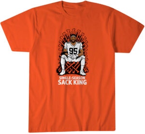 Cleveland Browns Myles Garrett Single-Season Sack King T-Shirt