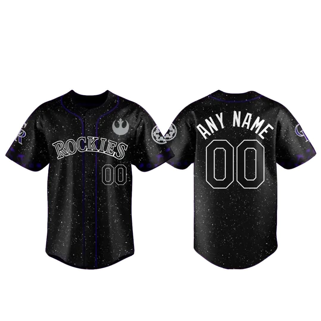 Colorado Rockies 2026 Star Wars Night Custom Name Baseball Jersey 1 Colorado Rockies 2026 Star Wars Night Custom Name Baseball Jersey