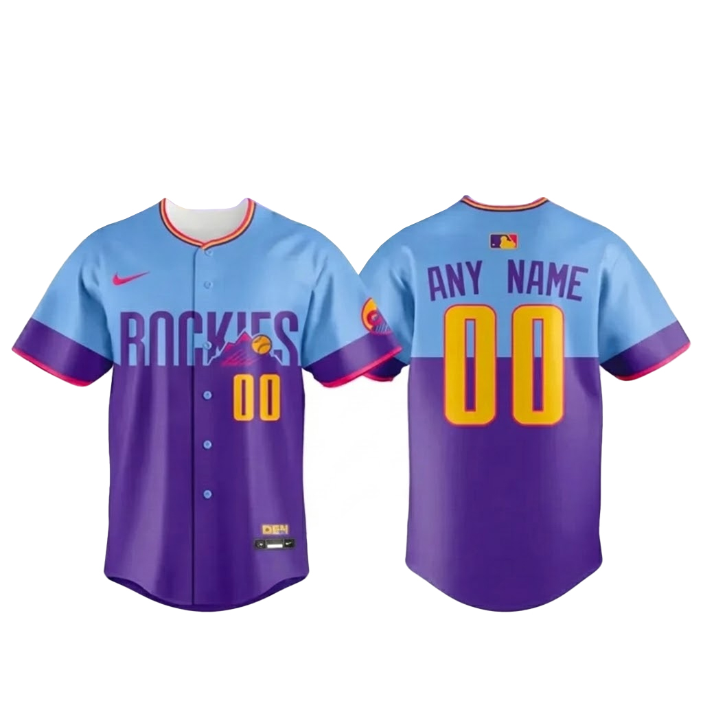 Colorado Rockies Purple-Light Baseball Jersey 1 Colorado Rockies Purple-Light Baseball Jersey