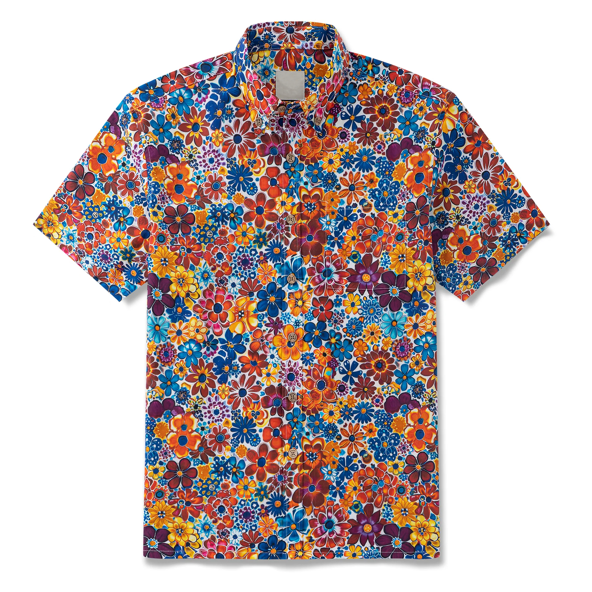 Colorful Flower Hawaiian Shirt 1 Colorful Flower Hawaiian Shirt