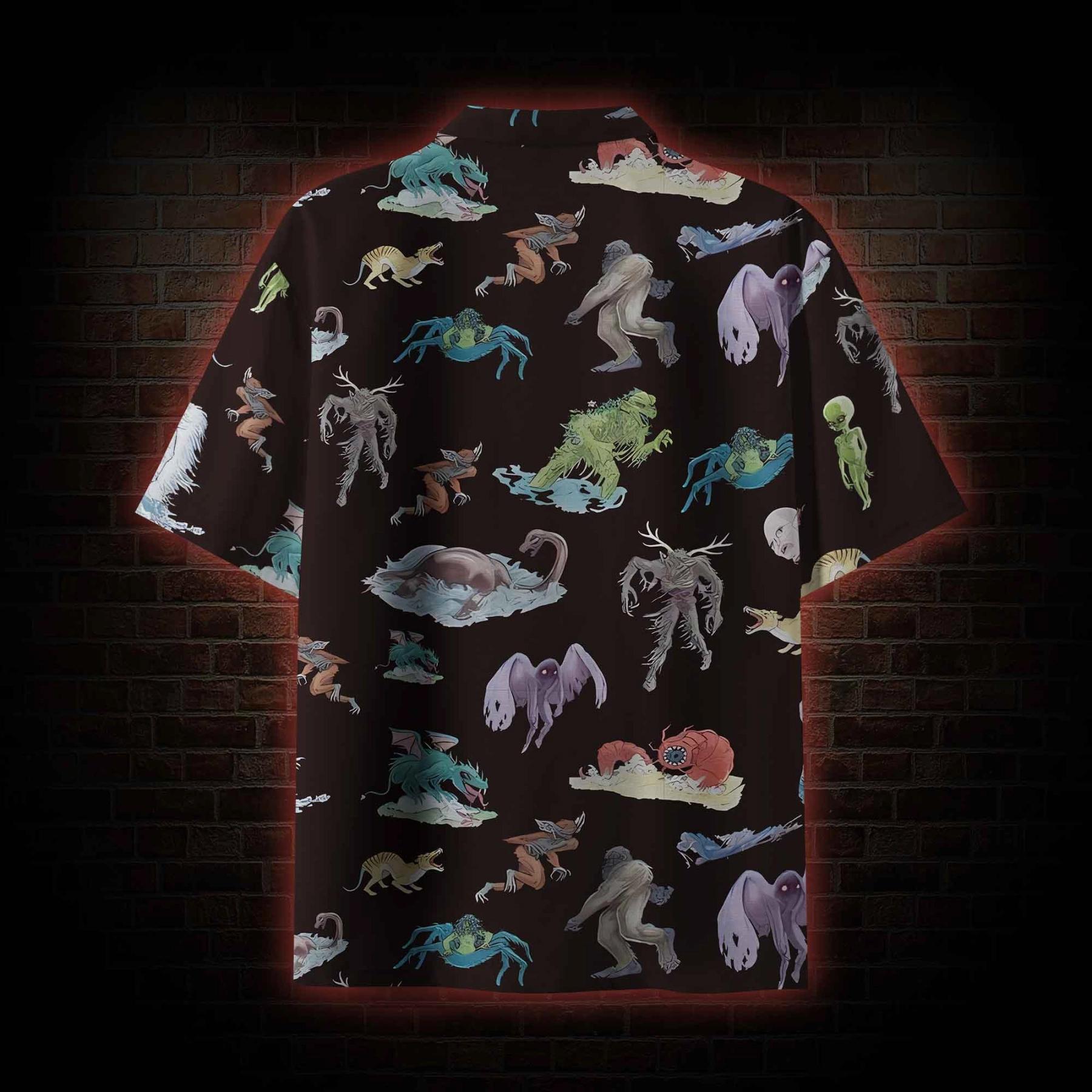 Cryptids Hawaiian Shirt 2 Cryptids Hawaiian Shirt - Image 2