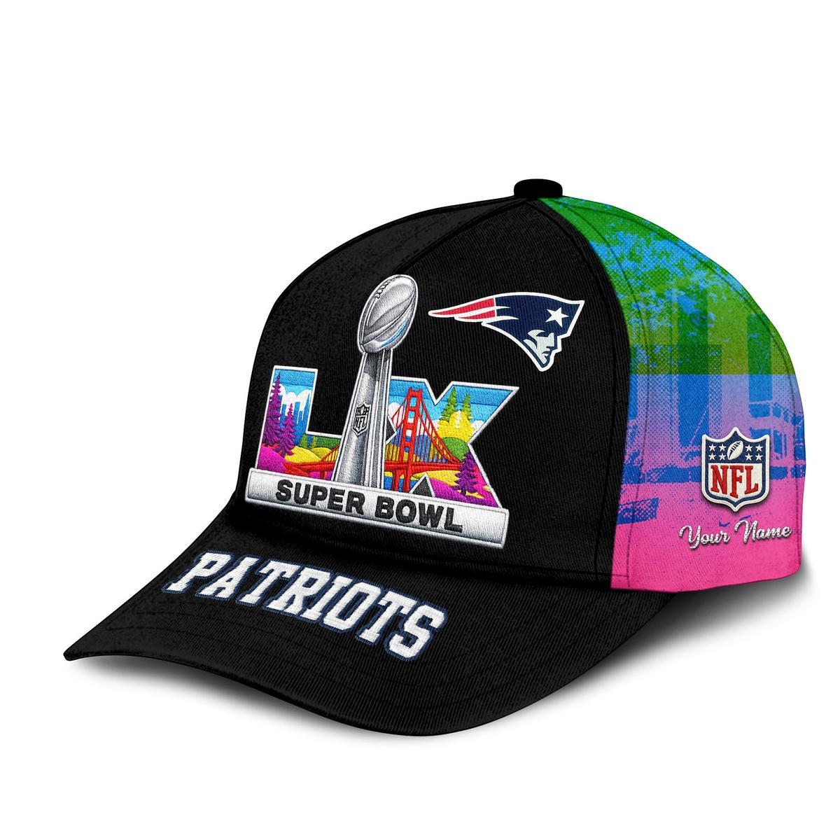 Custom Name New England Patriots x Bad Bunny 2026 Super Bowl Cap 1 Custom Name New England Patriots x Bad Bunny 2026 Super Bowl Cap