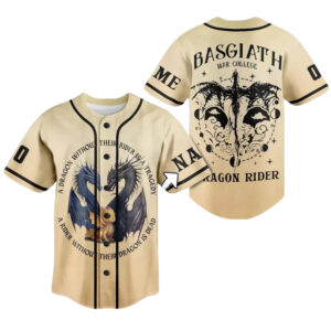 Custom Name & Number Fourth Wing Dragon Rider Baseball Jersey