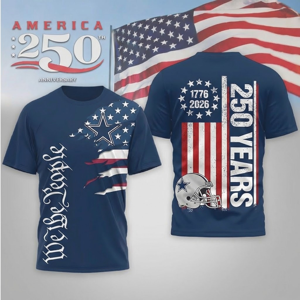 Dallas Cowboys Football League We The People USA 250th Anniversary T-Shirt 1 Dallas Cowboys Football League We The People USA 250th Anniversary T-Shirt