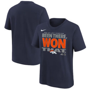 Denver Broncos 2025 AFC West Division Champions Locker Room Trophy Collection T-Shirt