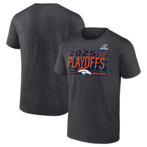 Denver Broncos Heather Charcoal 2025 Football Playoffs Shirt
