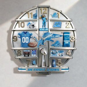 Detroit Lions Home Decorative 3D Wall Clock