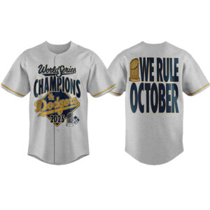 Dodgers We Rule October World Series Champions 2025 Baseball Jersey