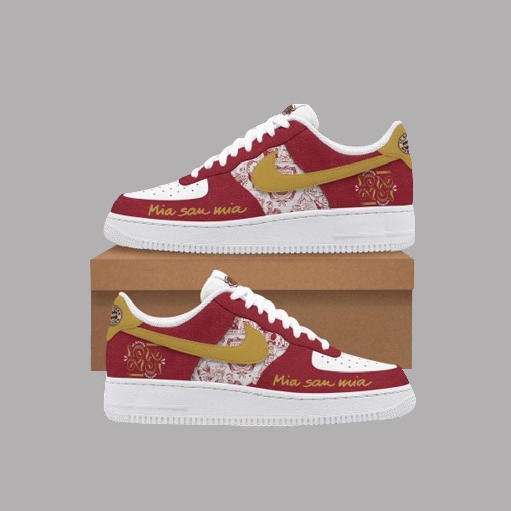 FC Bayern Munich Mia San Mia Air Force 1 Shoes Sneakers 1 FC Bayern Munich Mia San Mia Air Force 1 Shoes Sneakers