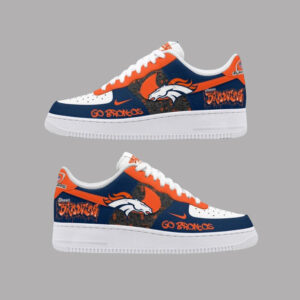 Football Denver Broncos Go Playoffs Air Force 1 Shoes Sneakers