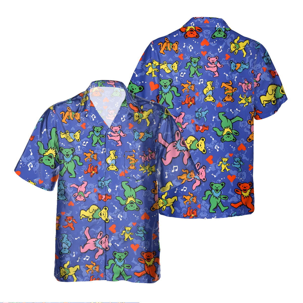 Grateful Dead Dancing Hawaiian Shirt 2 Grateful Dead Dancing Hawaiian Shirt - Image 2