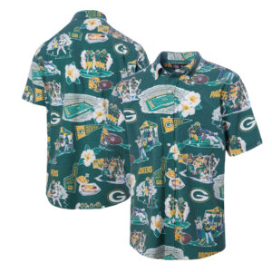 Green Bay Packers Scenic Hawaiian Shirt - Green