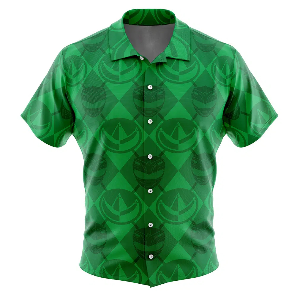 Green Ranger Pattern Power Rangers Hawaiian Shirt 1 Green Ranger Pattern Power Rangers Hawaiian Shirt