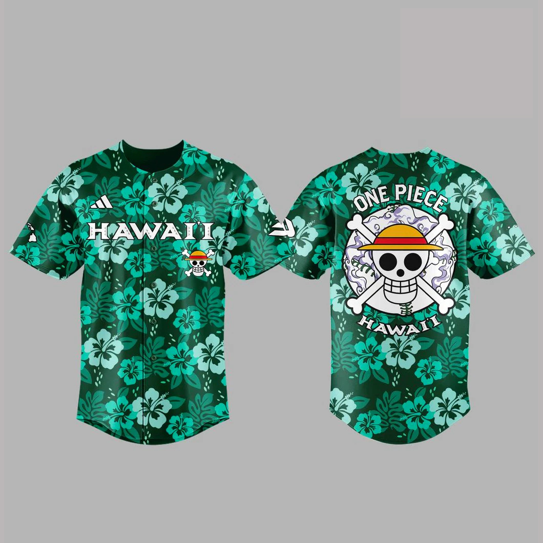 Hawaii Rainbow Warriors x One Piece Baseball Jersey 1 Hawaii Rainbow Warriors x One Piece Baseball Jersey