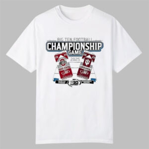 Hoosiers vs Ohio State Big Ten 2025 Football Championship Helmet Tickets T-Shirt