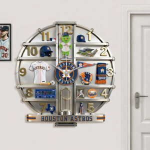 Houston Astros Home Decorative 3D Wall Clock