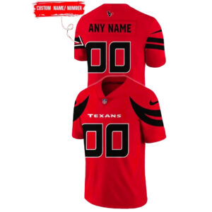 Houston Texans Battle Red 2025 Custom Name and Number Football Jersey