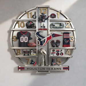Houston Texans Home Decorative 3D Wall Clock