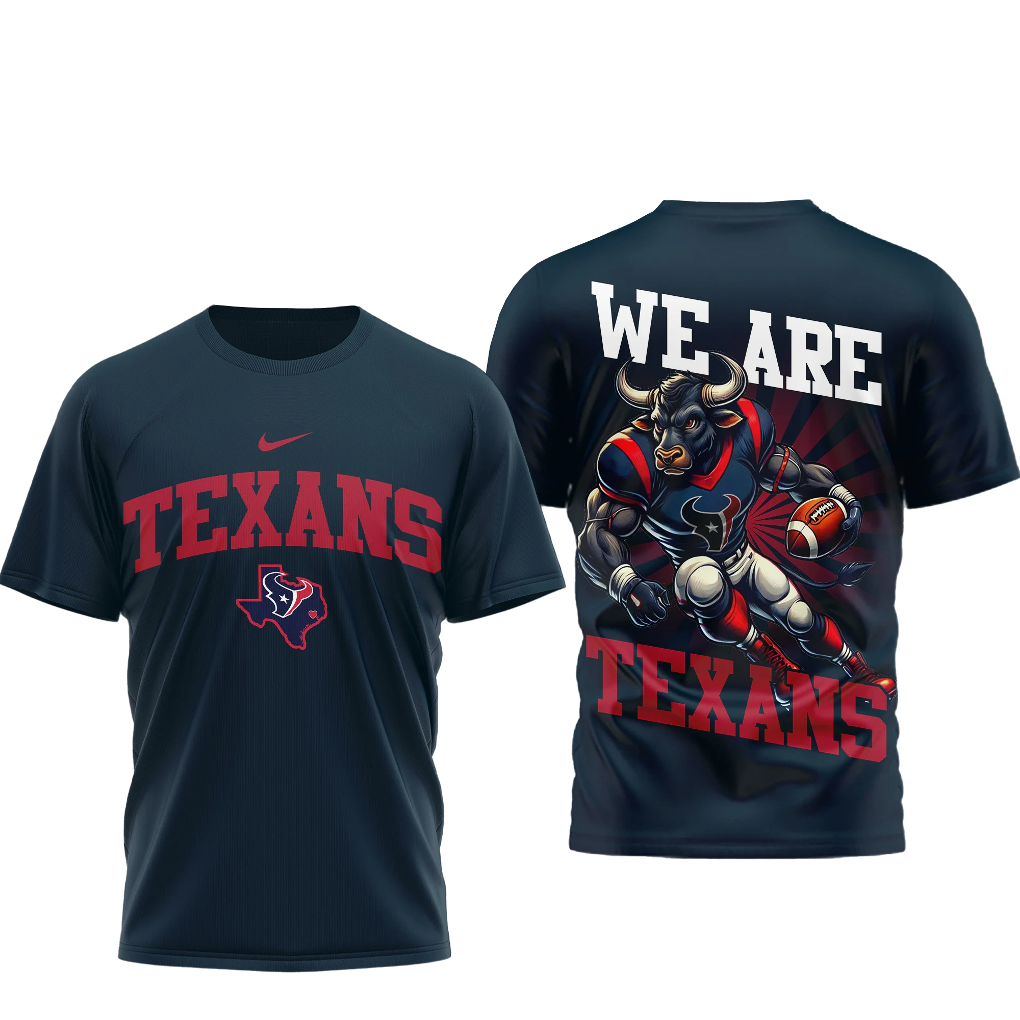 Houston Texans We Are Texans Mascot Graphic T-Shirt 1 Houston Texans We Are Texans Mascot Graphic T-Shirt