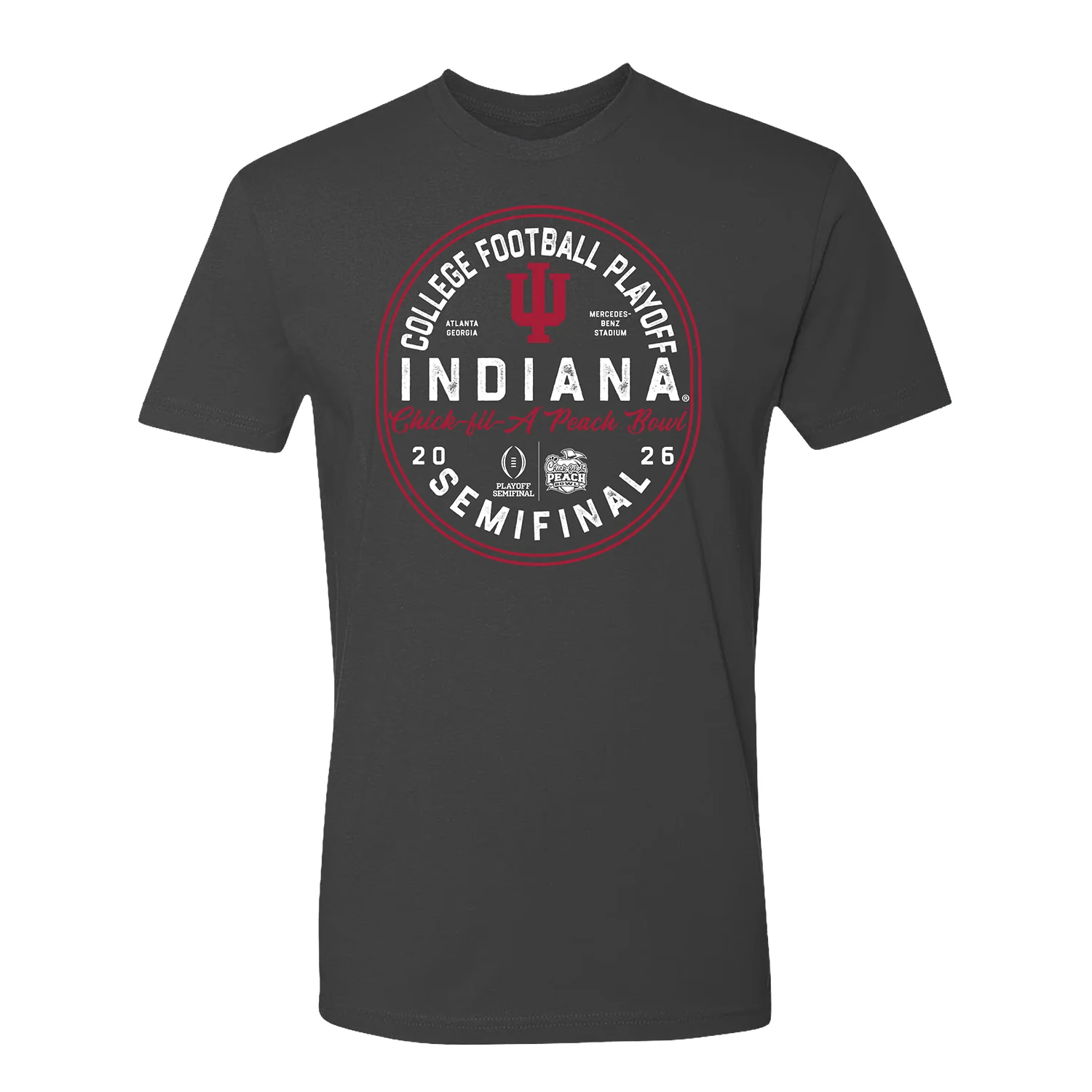 Indiana 2026 Peach Bowl Bound T-Shirt 1 Indiana 2026 Peach Bowl Bound T-Shirt