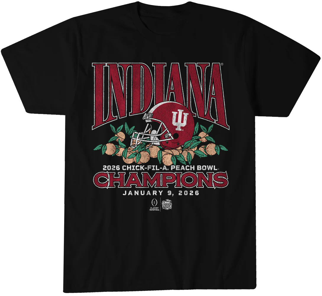 Indiana Football CFP Peach Bowl Champions T-Shirt 1 Indiana Football CFP Peach Bowl Champions T-Shirt