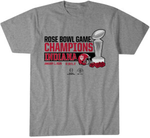 Indiana Football CFP Rose Bowl Champions Trophy T-Shirt